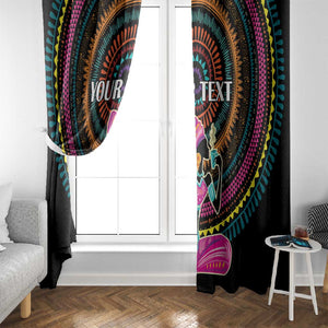 Personalized Africa Window Curtain Beautiful Black Woman