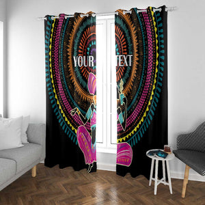 Personalized Africa Window Curtain Beautiful Black Woman