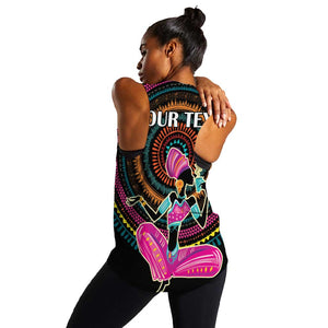 Personalized Africa Women Racerback Tank Beautiful Black Woman