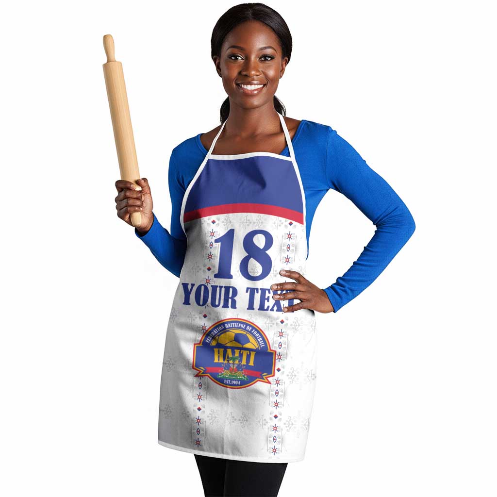 Custom Afro-Haitians Football Pride Apron Les Grenadiers Veve Vodou White Version