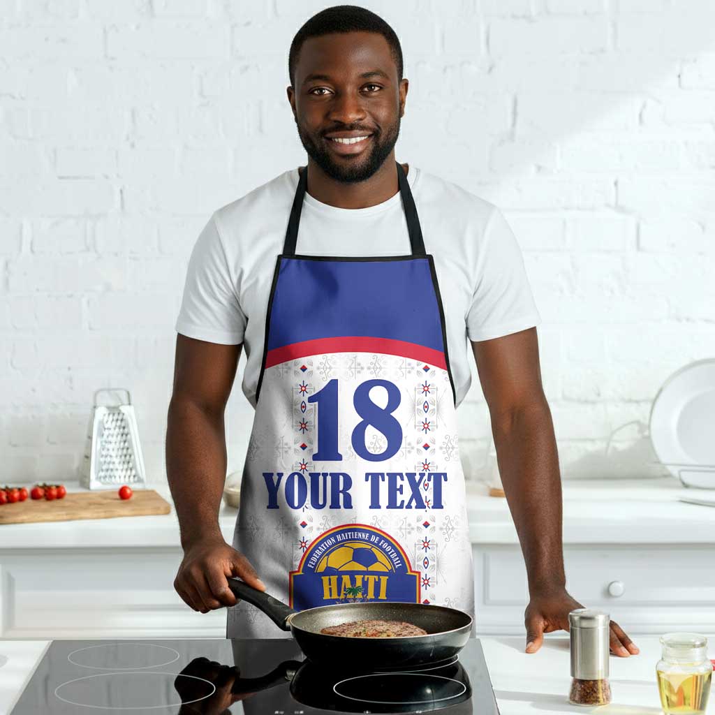 Custom Afro-Haitians Football Pride Apron Les Grenadiers Veve Vodou White Version