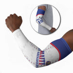 Custom Afro-Haitians Football Pride Arm Sleeves Les Grenadiers Veve Vodou White Version