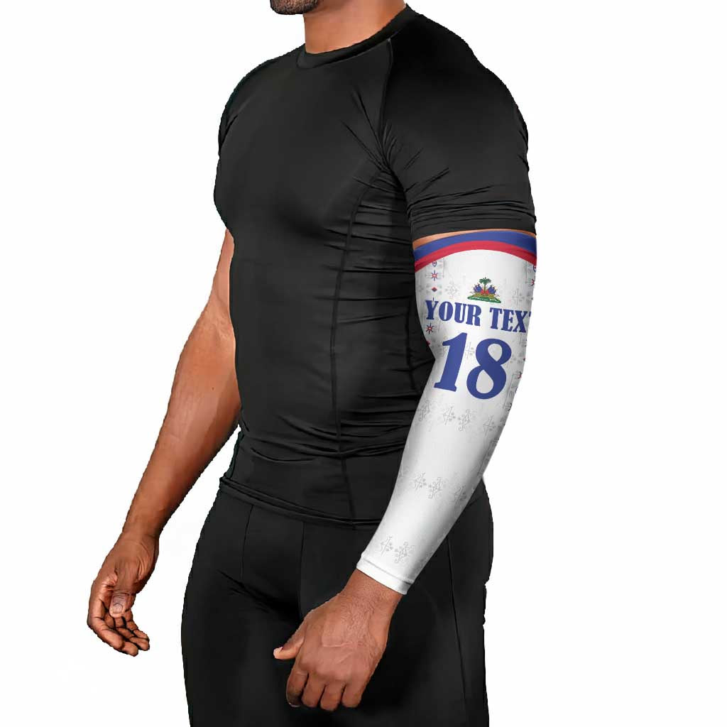 Custom Afro-Haitians Football Pride Arm Sleeves Les Grenadiers Veve Vodou White Version