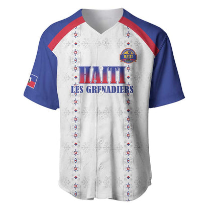 Custom Afro-Haitians Football Pride Baseball Jersey Les Grenadiers Veve Vodou White Version LT18