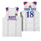 Custom Afro-Haitians Football Pride Basketball Jersey Les Grenadiers Veve Vodou White Version - African Pride