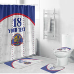 Custom Afro-Haitians Football Pride Bathroom Set Les Grenadiers Veve Vodou White Version