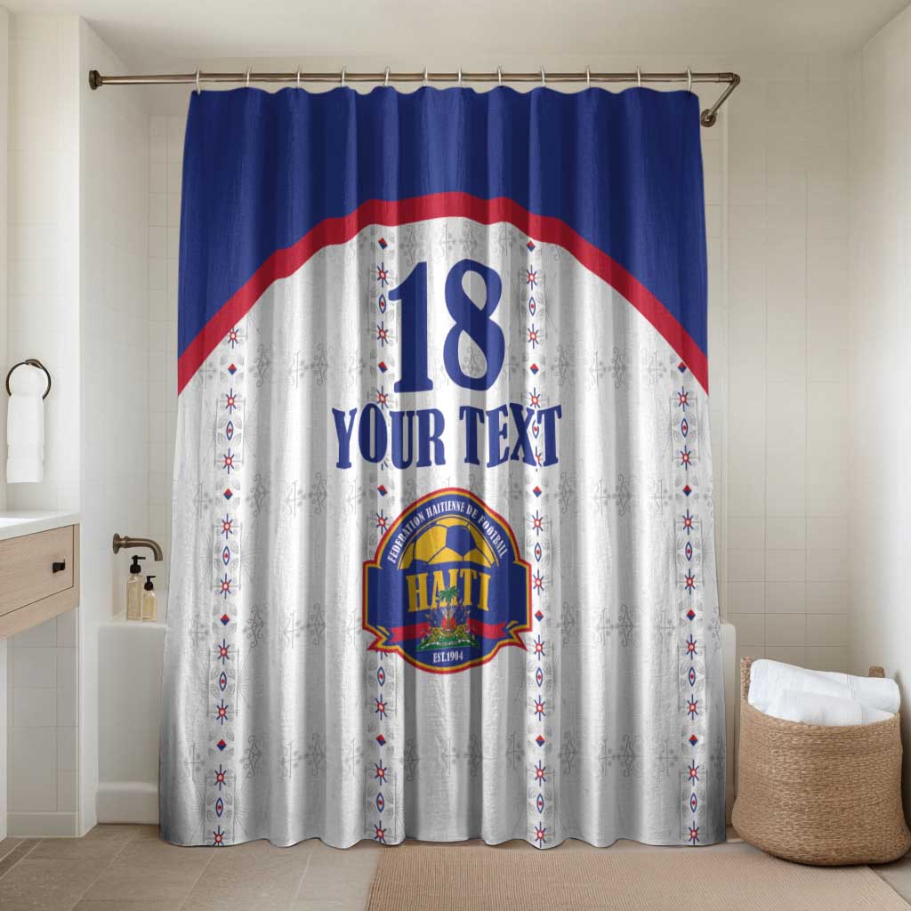 Custom Afro-Haitians Football Pride Bathroom Set Les Grenadiers Veve Vodou White Version