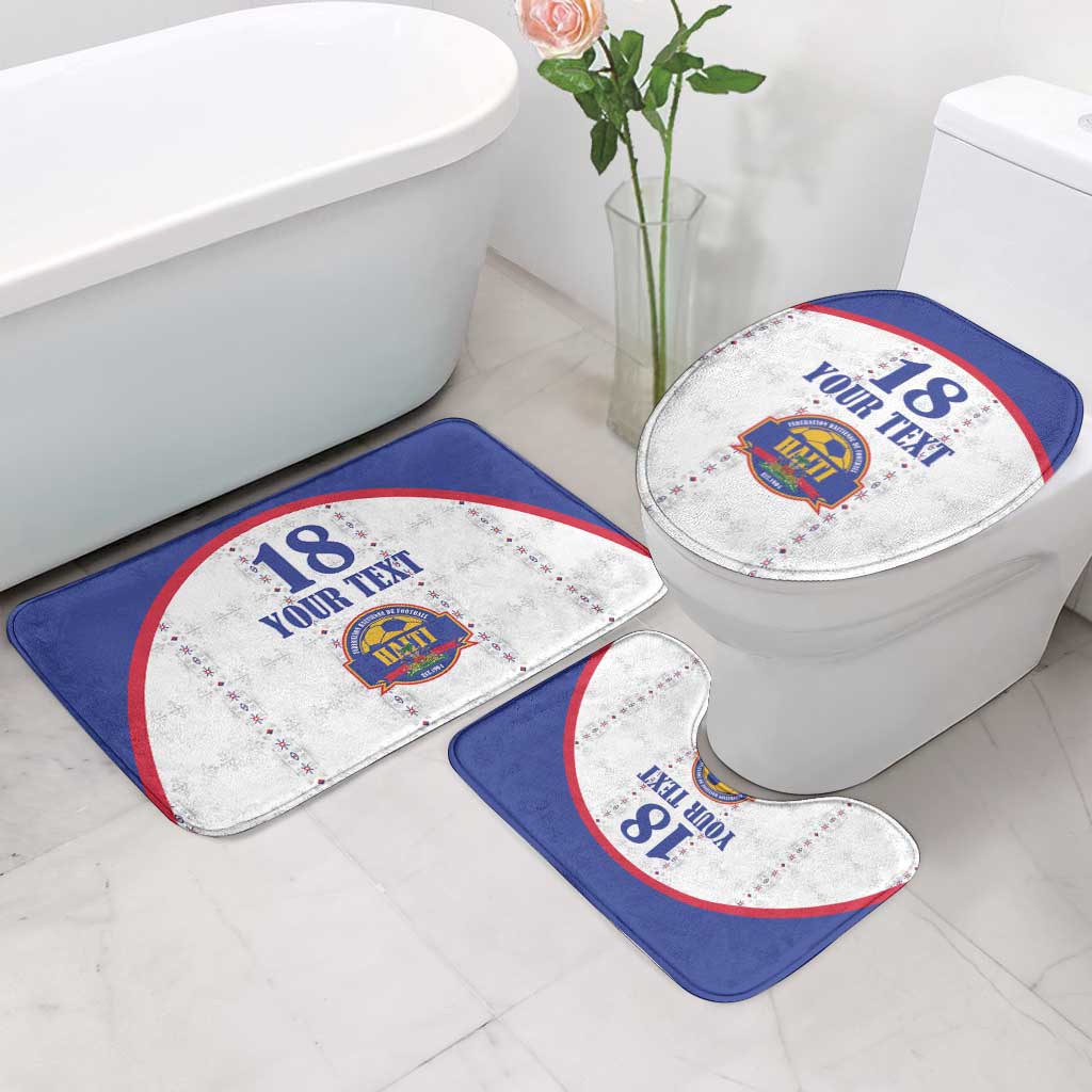 Custom Afro-Haitians Football Pride Bathroom Set Les Grenadiers Veve Vodou White Version