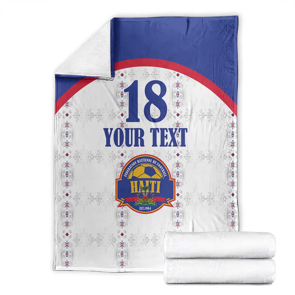 Custom Afro-Haitians Football Pride Blanket Les Grenadiers Veve Vodou White Version - African Pride