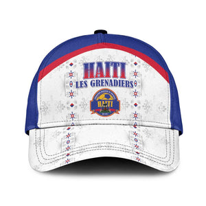 Afro-Haitians Football Pride Classic Cap Les Grenadiers Veve Vodou White Version - African Pride