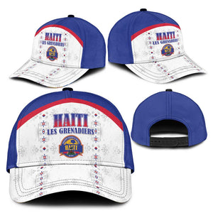 Afro-Haitians Football Pride Classic Cap Les Grenadiers Veve Vodou White Version - African Pride
