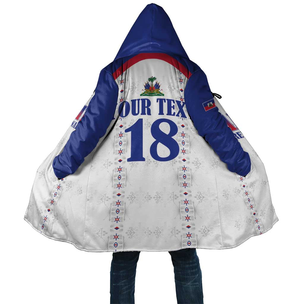 Custom Afro-Haitians Football Pride Cloak Les Grenadiers Veve Vodou White Version
