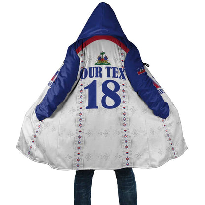 Custom Afro-Haitians Football Pride Cloak Les Grenadiers Veve Vodou White Version