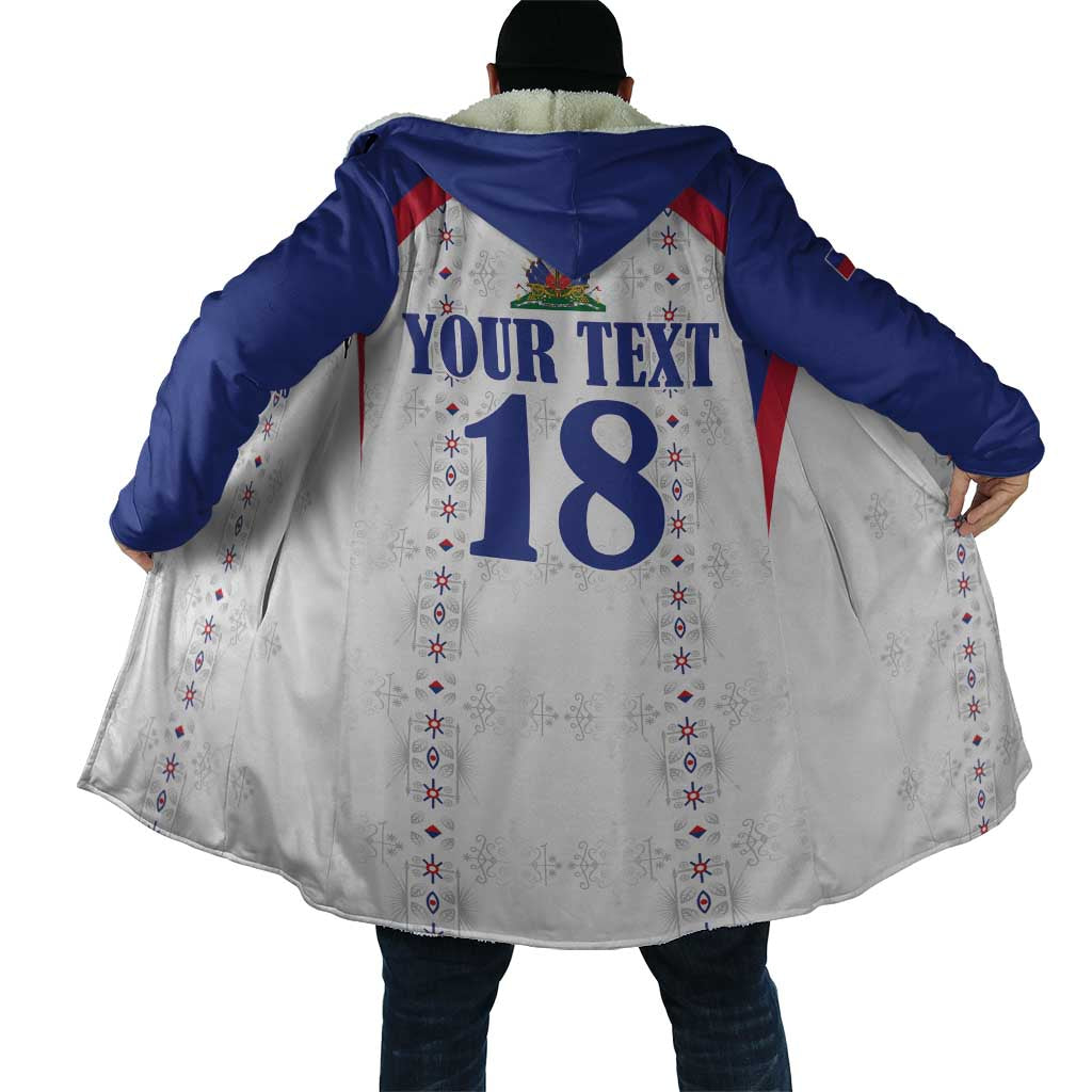 Custom Afro-Haitians Football Pride Cloak Les Grenadiers Veve Vodou White Version