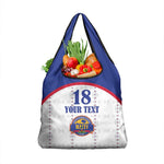 Custom Afro-Haitians Football Pride Grocery Bag Les Grenadiers Veve Vodou White Version - African Pride