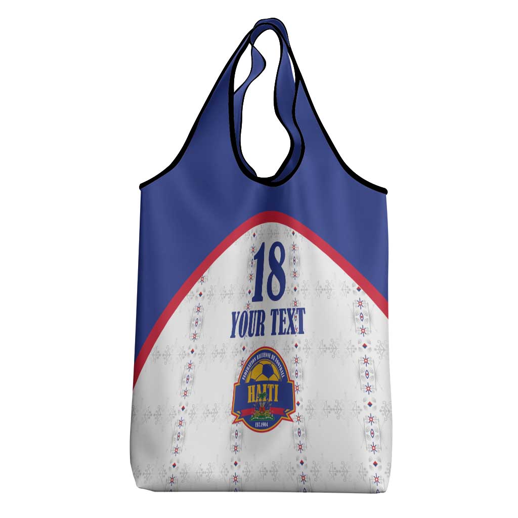Custom Afro-Haitians Football Pride Grocery Bag Les Grenadiers Veve Vodou White Version - African Pride