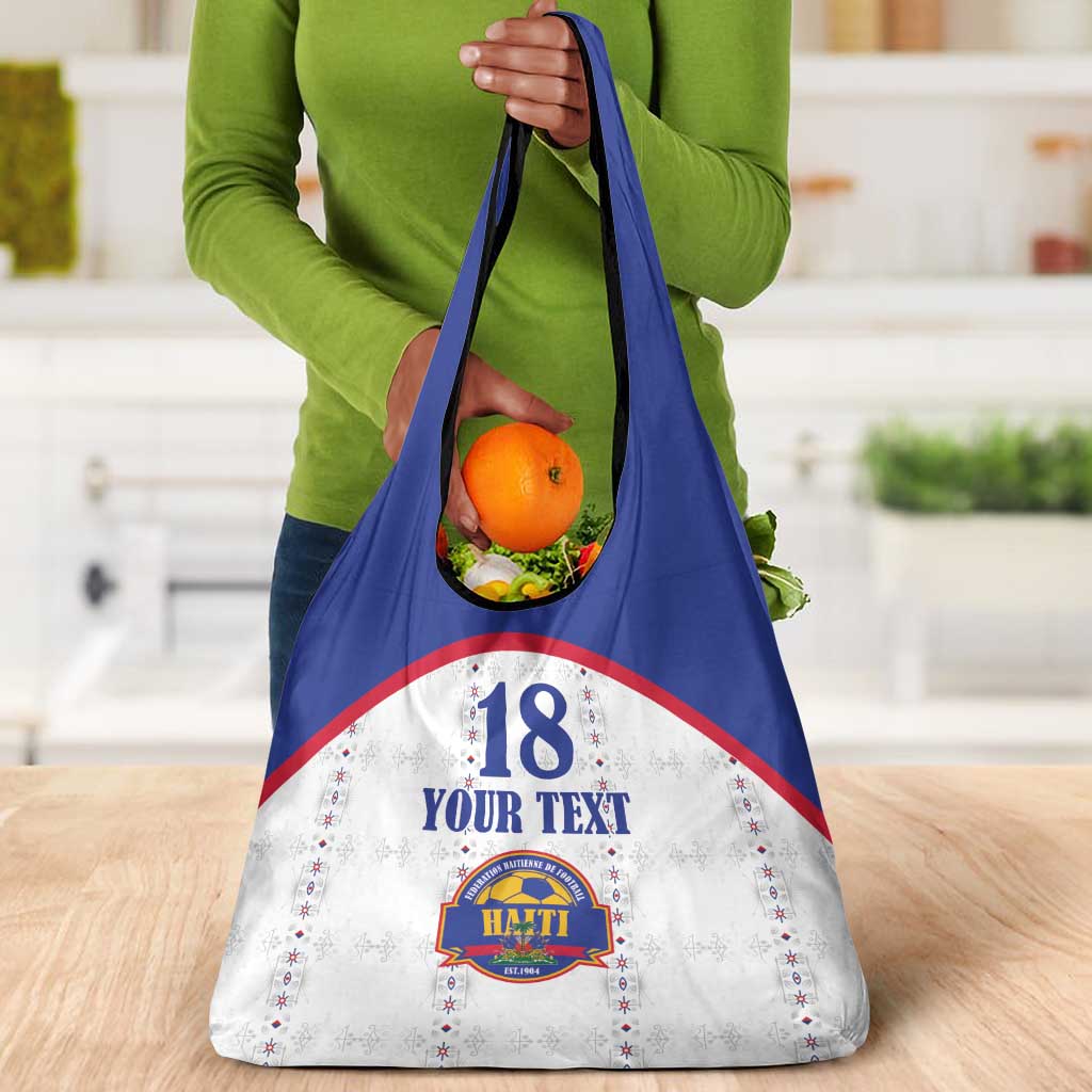 Custom Afro-Haitians Football Pride Grocery Bag Les Grenadiers Veve Vodou White Version - African Pride