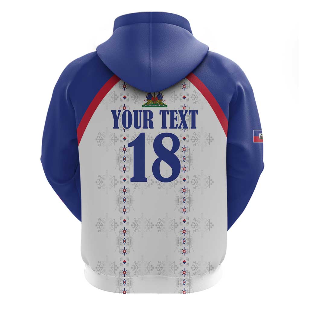 Custom Afro-Haitians Football Pride Hoodie Les Grenadiers Veve Vodou White Version - African Pride