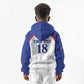 Custom Afro-Haitians Football Pride Kid Hoodie Les Grenadiers Veve Vodou White Version - African Pride
