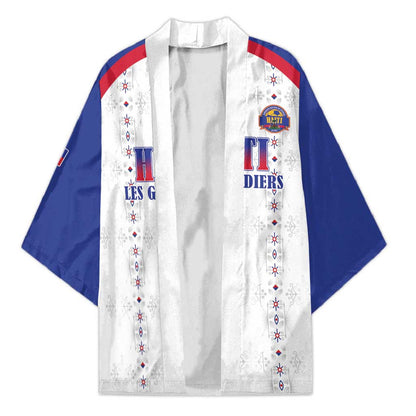 Custom Afro-Haitians Football Pride Kimono Les Grenadiers Veve Vodou White Version