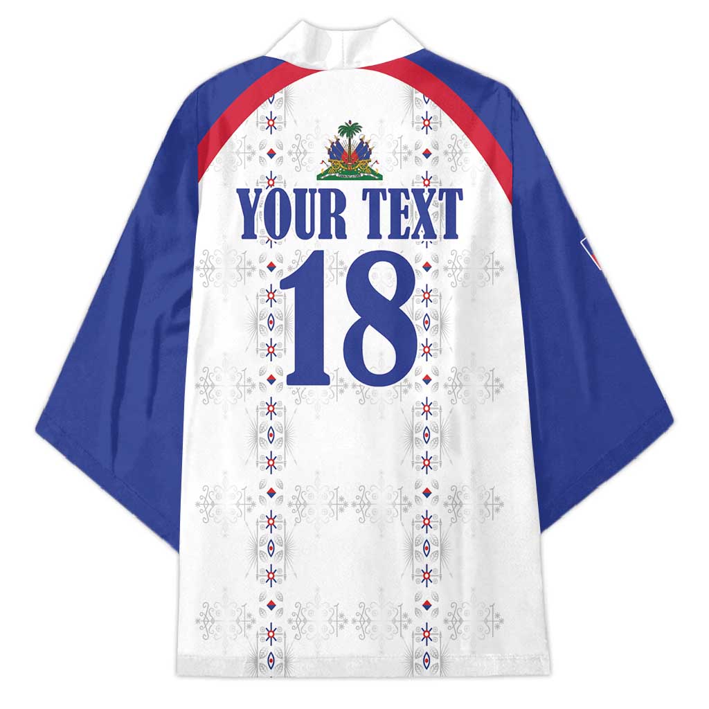Custom Afro-Haitians Football Pride Kimono Les Grenadiers Veve Vodou White Version