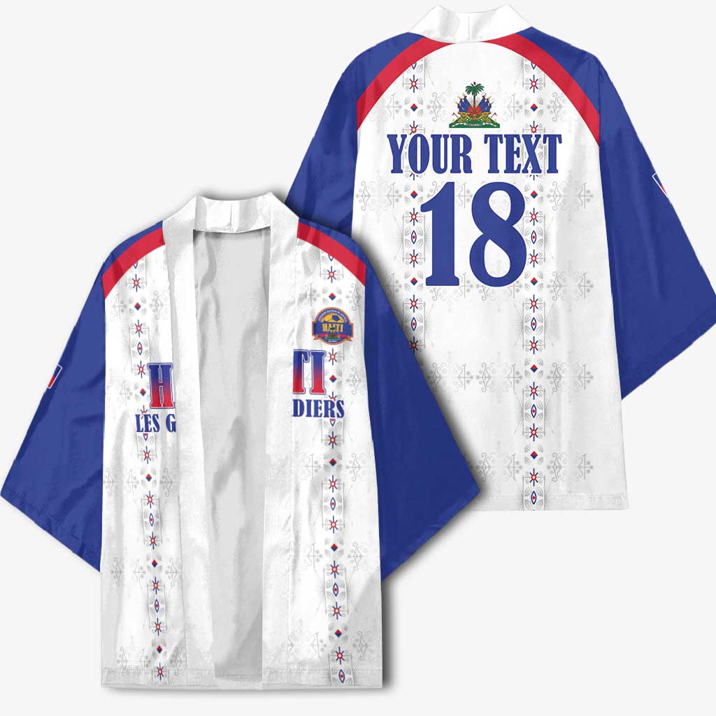 Custom Afro-Haitians Football Pride Kimono Les Grenadiers Veve Vodou White Version