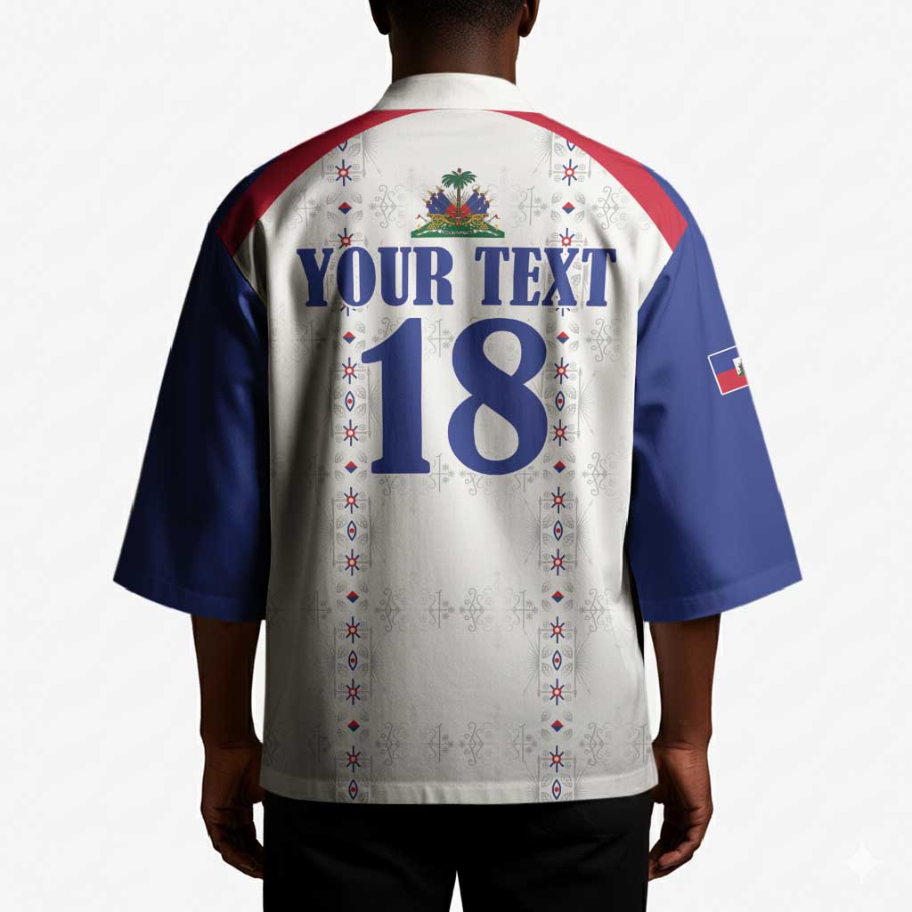 Custom Afro-Haitians Football Pride Kimono Les Grenadiers Veve Vodou White Version