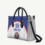 Custom Afro-Haitians Football Pride Leather Bag Les Grenadiers Veve Vodou White Version