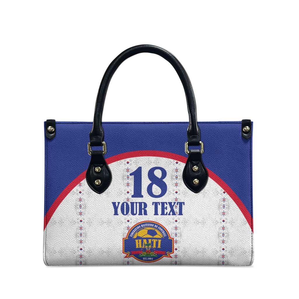 Custom Afro-Haitians Football Pride Leather Bag Les Grenadiers Veve Vodou White Version