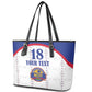Custom Afro-Haitians Football Pride Leather Tote Bag Les Grenadiers Veve Vodou White Version - African Pride