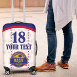 Custom Afro-Haitians Football Pride Luggage Cover Les Grenadiers Veve Vodou White Version - African Pride