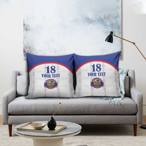 Custom Afro-Haitians Football Pride Pillow Cover Les Grenadiers Veve Vodou White Version