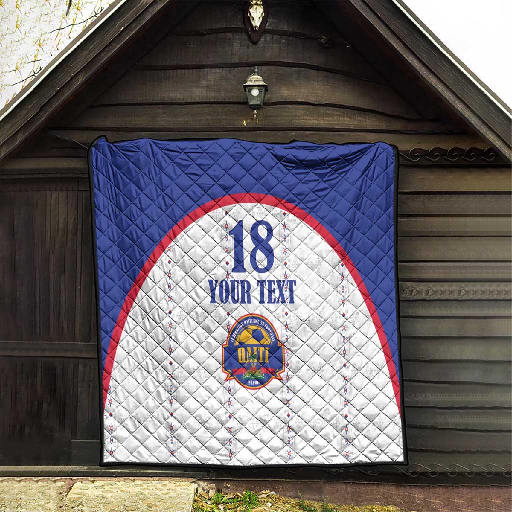 Custom Afro-Haitians Football Pride Quilt Les Grenadiers Veve Vodou White Version - African Pride
