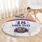 Custom Afro-Haitians Football Pride Round Carpet Les Grenadiers Veve Vodou White Version - African Pride