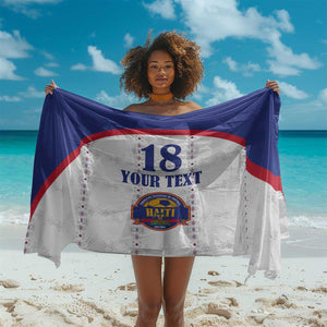 Custom Afro-Haitians Football Pride Sarong Les Grenadiers Veve Vodou White Version - African Pride