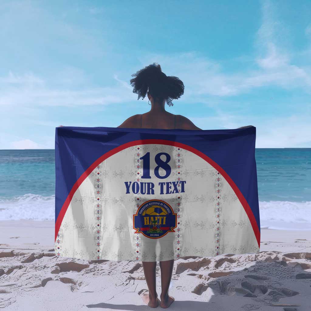 Custom Afro-Haitians Football Pride Sarong Les Grenadiers Veve Vodou White Version - African Pride