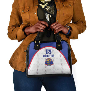 Custom Afro-Haitians Football Pride Shoulder Handbag Les Grenadiers Veve Vodou White Version - African Pride