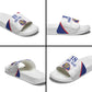 Custom Afro-Haitians Football Pride Slide Sandals Les Grenadiers Veve Vodou White Version