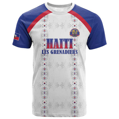 Custom Afro-Haitians Football Pride T shirt Les Grenadiers Veve Vodou White Version LT18