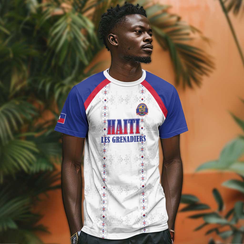 Custom Afro-Haitians Football Pride T shirt Les Grenadiers Veve Vodou White Version LT18