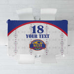 Custom Afro-Haitians Football Pride Tablecloth Les Grenadiers Veve Vodou White Version - African Pride