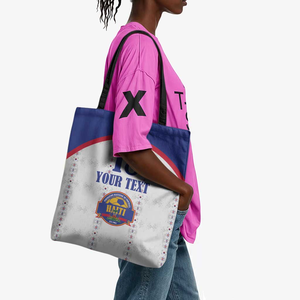 Custom Afro-Haitians Football Pride Tote Bag Les Grenadiers Veve Vodou White Version