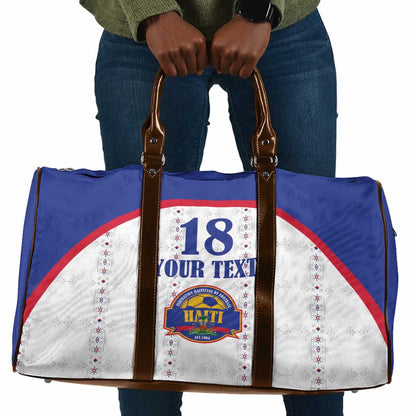 Custom Afro-Haitians Football Pride Travel Bag Les Grenadiers Veve Vodou White Version