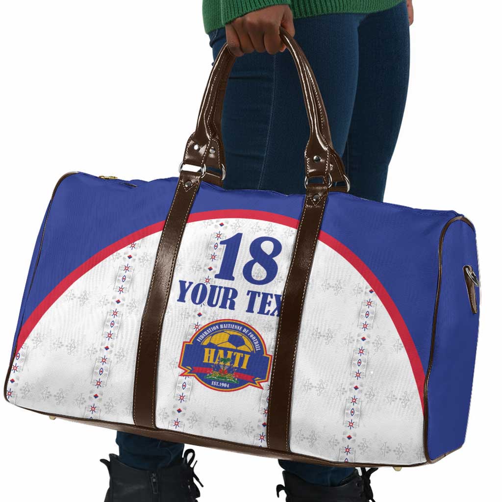 Custom Afro-Haitians Football Pride Travel Bag Les Grenadiers Veve Vodou White Version