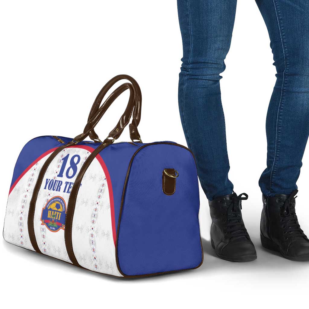 Custom Afro-Haitians Football Pride Travel Bag Les Grenadiers Veve Vodou White Version