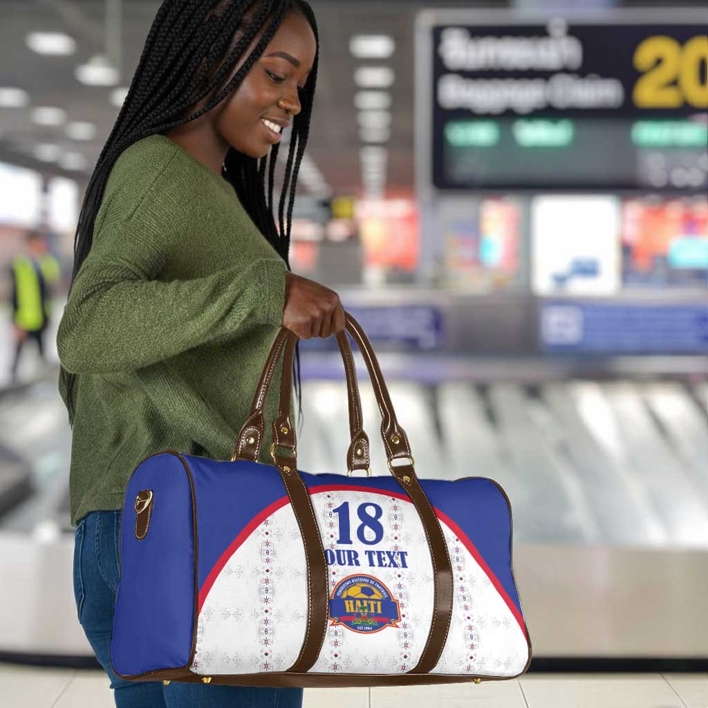 Custom Afro-Haitians Football Pride Travel Bag Les Grenadiers Veve Vodou White Version