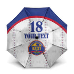Custom Afro-Haitians Football Pride Umbrella Les Grenadiers Veve Vodou White Version
