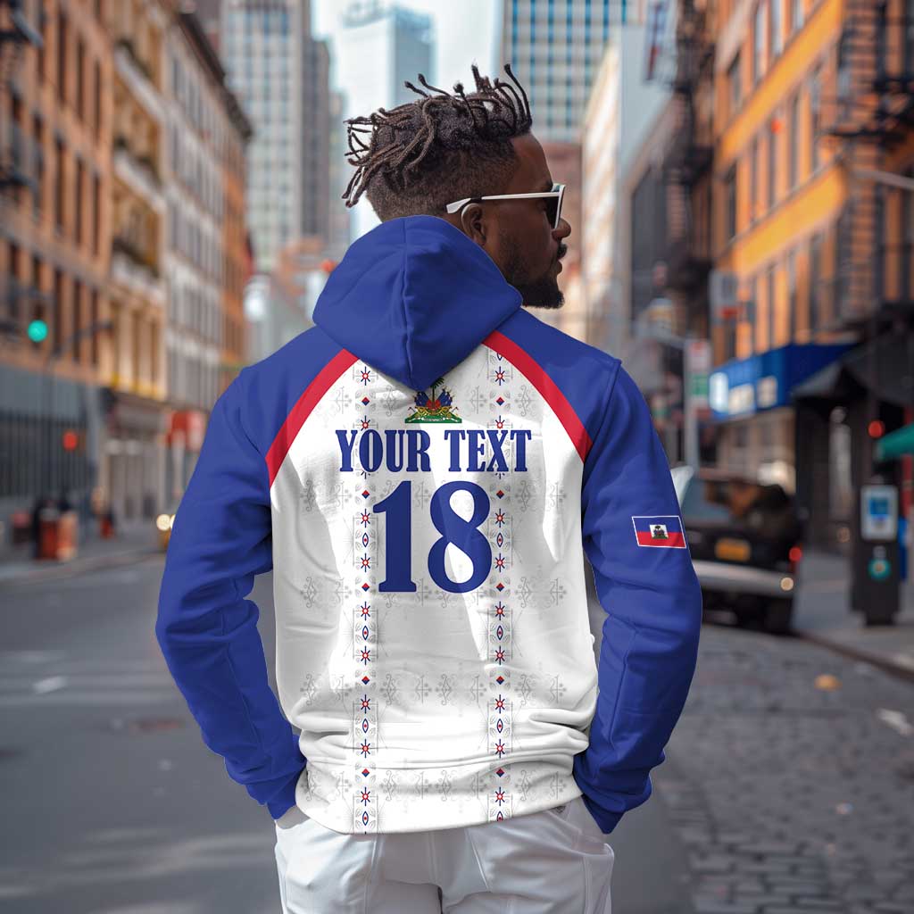 Custom Afro-Haitians Football Pride Zip Hoodie Les Grenadiers Veve Vodou White Version - African Pride