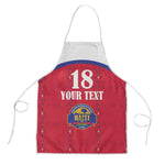 Custom Afro-Haitians Football Pride Apron Les Grenadiers Veve Vodou Red Version