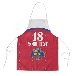 Custom Afro-Haitians Football Pride Apron Les Grenadiers Veve Vodou Red Version